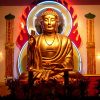 Large Mahayana Buddha statue.