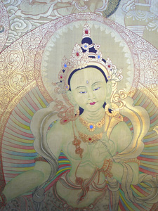 Image of Green tara in gold color