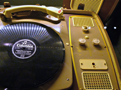 An old record player from the 1960s.
