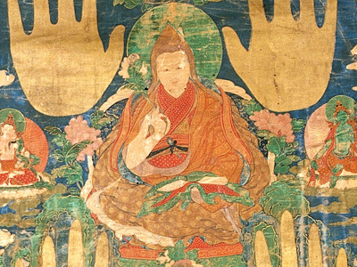 Thangka image of His Holiness the Third Dalai Lama.
