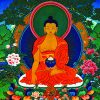 Thangka image of Shakyamuni Buddha.