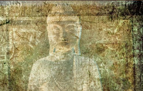 Collage eines Buddhas