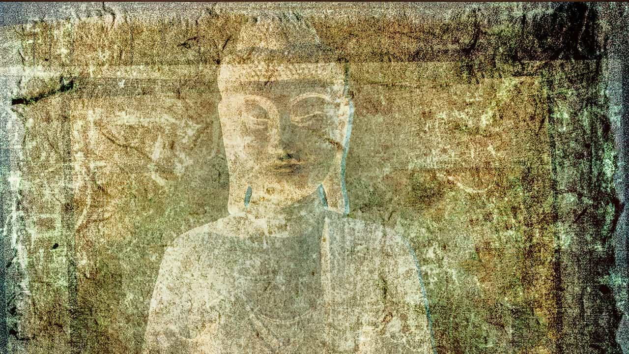Collage of a Buddha