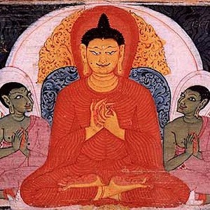 رسم خطاب بوذا الأول.