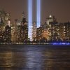 The Manhattan skyline on the anniversary of 9/11.