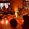 Lay practitioners in meditation class.