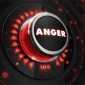Anger dial on a console.