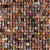 Hundreds of photos of people's faces.
