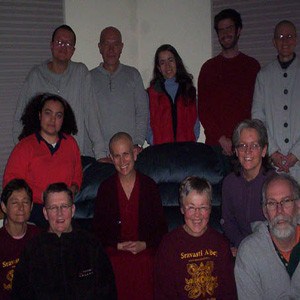 Happy Retreatants with Venerable Thubten Chodron