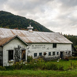 A very unique roadside museum-The Museum of Everyday Life, housed in an old cow barn.