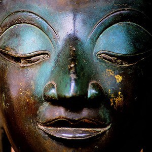 Closeup face of a Buddha