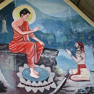 Painting of Siddhartha and disciple.