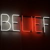 Neon light of the words: Belief