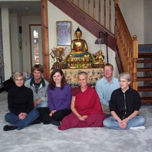 Group photo of Venerable Chodron and the Board of Dharma Friendship Foundation.