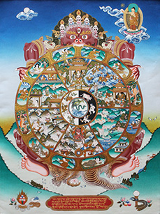 Thangka mage of the Wheel of Life