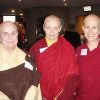 Venerable Heng Shure, Jetsunma Tenzin Palmo and Venerable Thubten Chodron smiling