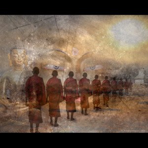 Picture of buddha and the sangha