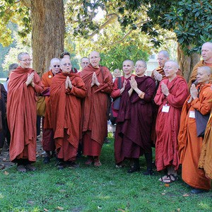 Monastics standing together.