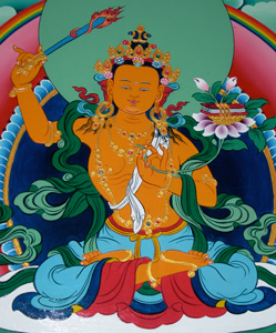 Thangka image of Manjushri