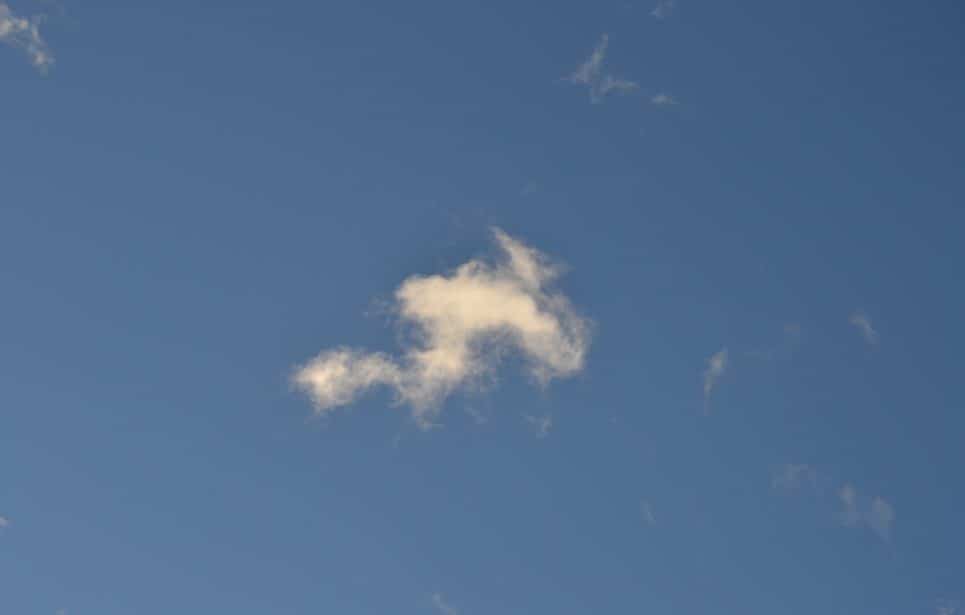 Solitary cloud in the a blue sky