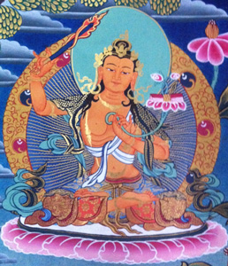 Thanka image of Manjushri