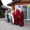 Retreatants waiting for Geshe Sopa's arrival at the Abbey.