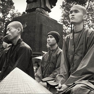 Monastics sitting together.