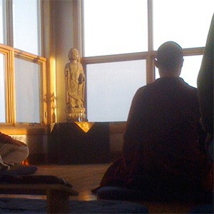 Monastic in meditation.