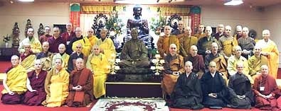 Group photo of monastics.