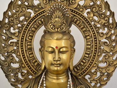 Klosterstatue af Samantabhadra.