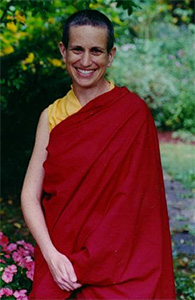 Venerable Chodron in the early years of her ordination.
