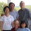 Venerable Chodron with the Wey family and FOSA's co-chair, Kevin.