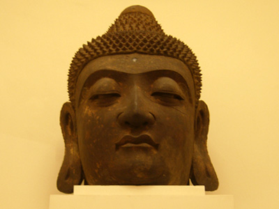 Head of a statue of the Buddha.