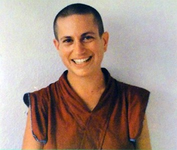 An early photo of Venerable Chodron, smiling.