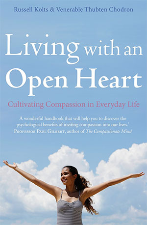 Cover of the book 'Living with an Open Heart'.