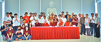 Group photo of participants at the book launch event.