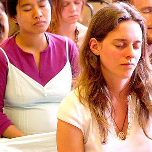 Group of meditators.