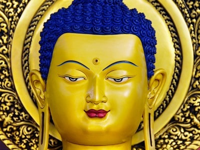 The face of a Buddha