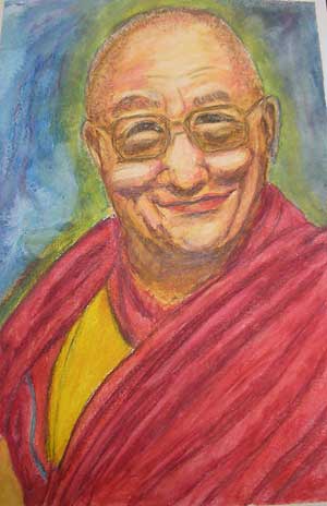 Painting of Dalai Lama