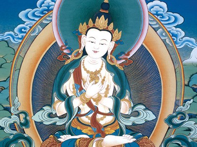 Thangka image of Vajrasattva.