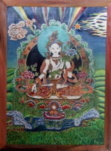 Full color painting of White Tara.
