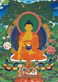 Thangka image of the Buddha.