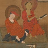 Thangka image of Nagarjuna and Aryadeva.