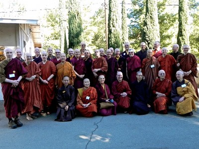Group photo of monastics.
