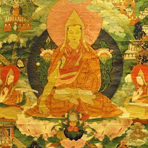 صورة Thangka لـ Je Tsongkhapa.