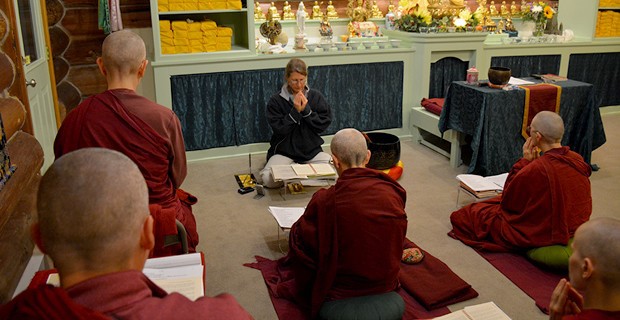 Heather leading meditation.