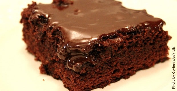 Piece of chocolate cake.