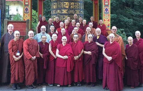 Group of monastics standing together.