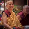 Venerable smiling during a teaching at ILTK.