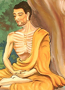 Illustration of Siddhartha Gautama meditating.